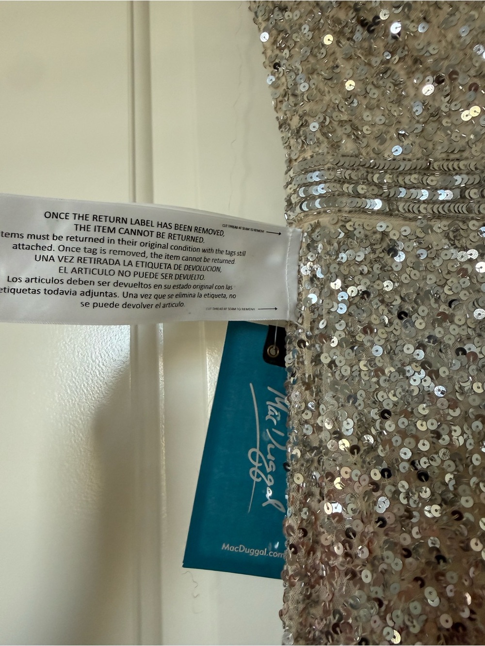 Mac Duggal 5489 size 2 NWT ombré trumpet cap sleeve beaded gown - Picture 10 of 10